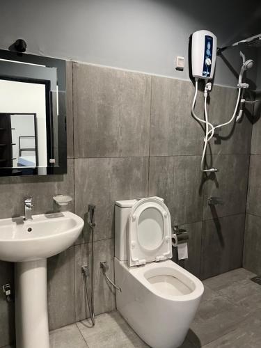 Koupelna v ubytování Nilo Lanka Hotel