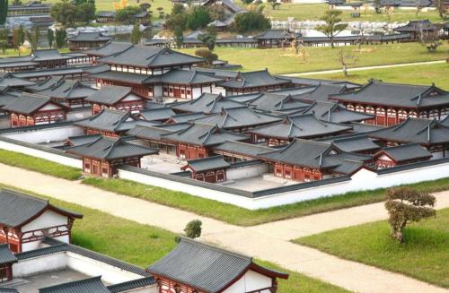 an overhead view of a group of buildings with roofs at Xana Hotelle Xi'an GONG IP South Gate of Zhonglou in Xi'an
