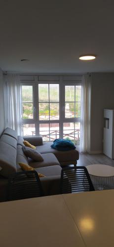 Χώρος καθιστικού στο Apartamento camiño dos Faros