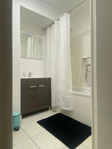 Kylpyhuone majoituspaikassa Appartement 2 chambres + garage