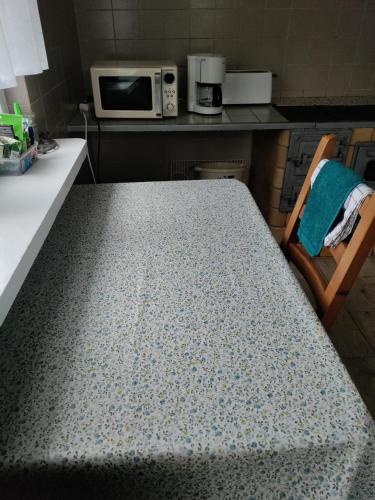 Kuchyň nebo kuchyňský kout v ubytování Widny Jaś zaprasza z psem nad jezioro na Kaszubach