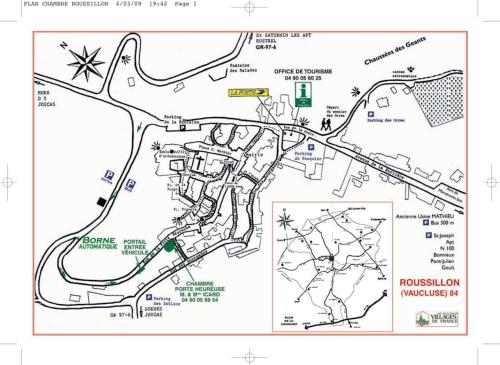 un mapa de la ubicación aproximada del campo de batalla de Rosedown en Gîte Le Val des Fées classés deux étoiles, en Roussillon