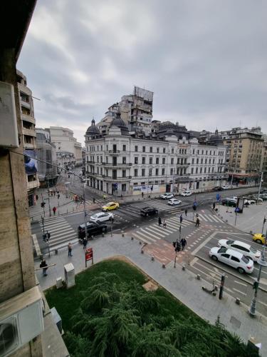 Výhľad na mesto Bukurešť alebo výhľad na mesto priamo z apartmánu