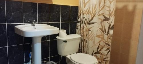 Koupelna v ubytování Hotel Maguey