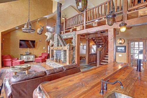 Ruang duduk di Blackhorn Lodge