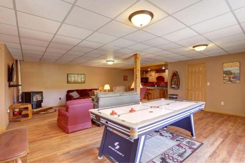 a living room with a pool table in it at Midway Meadows - very Private! in Lead