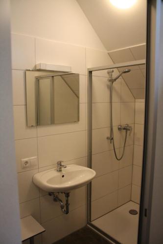 Et badeværelse på Paschen Monteurzimmer