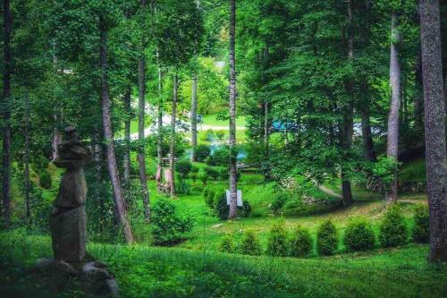 Taman di luar Full Access to our Farm & Petting ZOO + Hot Tub!
