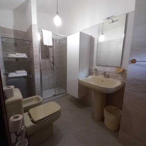 Koupelna v ubytování b&b Oikos