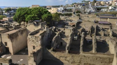 Et luftfoto af Rosina apartment Herculaneum