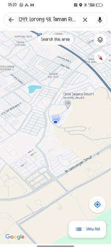 a screenshot of a google map with shortcutsktop at Cinta Sayang-Sky Residence in Sungai Petani