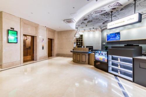 Zona de hol sau recepție la Hanting Premium Hotel Hangzhou Xiaoshan Jianshe 1st Road Metro Station