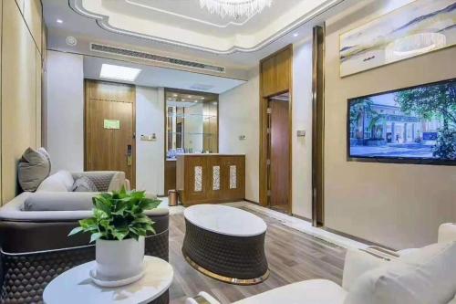 Uma área de estar em Starway Hotel Urumqi Exhibition Center
