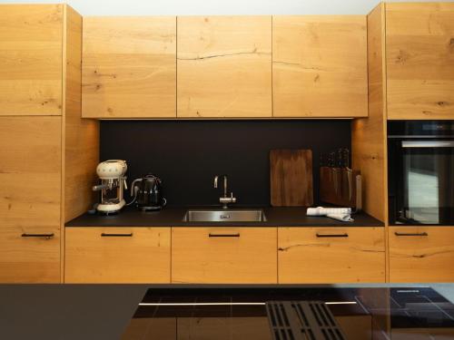 Η κουζίνα ή μικρή κουζίνα στο Apartment in Schröcken near Ski Arlberg