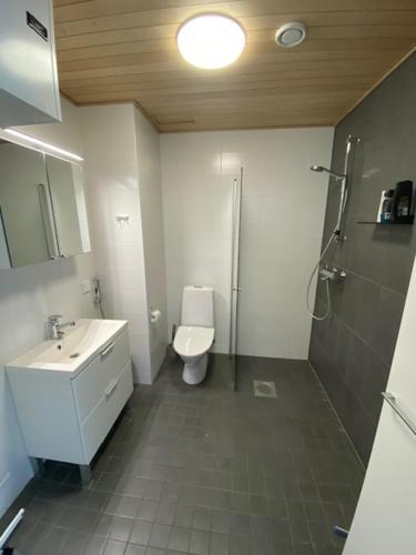 Koupelna v ubytování Yksiö Kakolassa