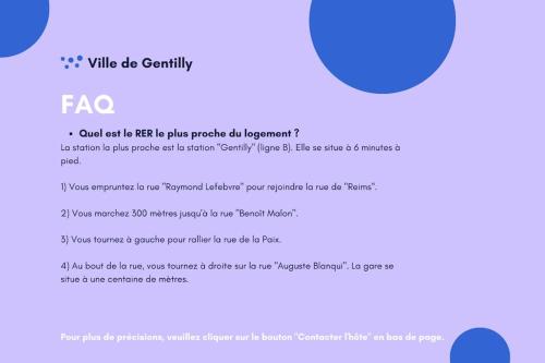 a screenshot of a cell phone screen with a document at Appartement cosy au calme, proche de Paris et du RER B in Gentilly