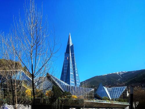 a view of the burj khalifa and its buildings at Casa rural de lujo en Alt Urgell, Pirineos. in Aravell