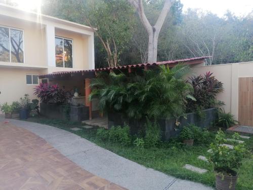 a house with a bunch of plants in front of it at Altamar in Zihuatanejo