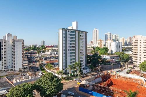 an aerial view of a city with tall buildings at Bristrol Evidence Hotel - BEH in Goiânia