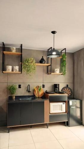 Una cocina o zona de cocina en Recanto dos pássaros