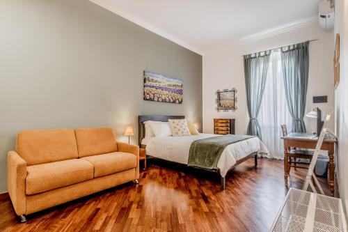 Letto o letti in una camera di Dardanelli house