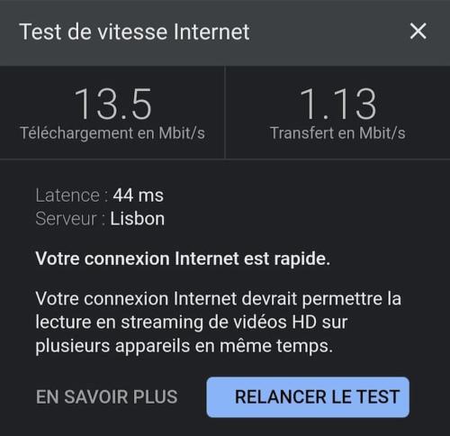 a screenshot of a cell phone with the text test be wireless internet at Joli Studio au Centre Ville avec WIFI - Netflix in Casablanca