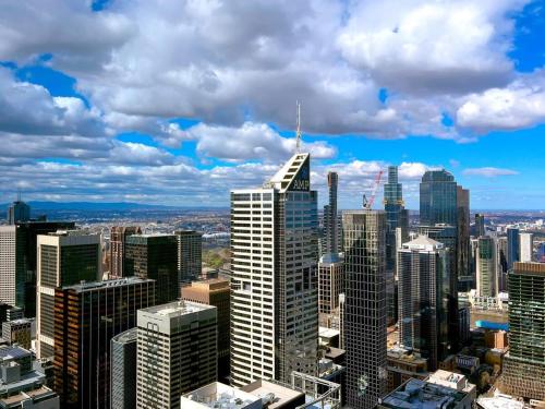 Γενική άποψη της πόλης Μελβούρνη ή θέα της πόλης από  αυτό το διαμέρισμα