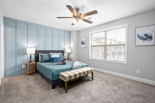 Ένα ή περισσότερα κρεβάτια σε δωμάτιο στο Peachers Place Townhomes (1000 Henry Place Blvd, #801) Close to Ft. Campbell
