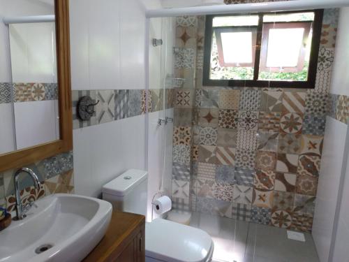 Koupelna v ubytování Pousada Vila Guyrá