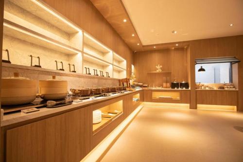 Hanting Hotel Jinan Jiyang Longhai Road tesisinde mutfak veya mini mutfak