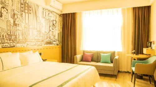 Katil atau katil-katil dalam bilik di City Comfort Inn Kashi Banchao Ancient City