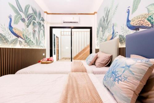 Ένα ή περισσότερα κρεβάτια σε δωμάτιο στο Sichon Pool Villa