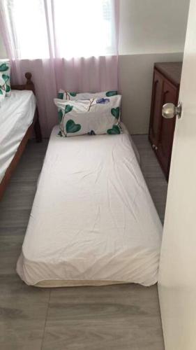 a small room with two beds and a window at Riverwalk Transient House in Bongabon