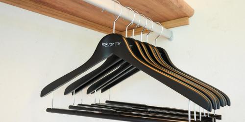 a bunch of utensils hanging from a rack at Rakuten STAY HOUSE Kujukuri Ichinomiya in Ichigaya