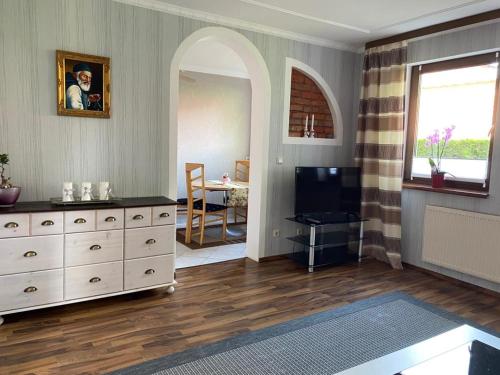 Posezení v ubytování Gemütliche Ferienwohnung