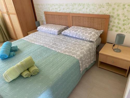 Un modelo de dormitorio con 2 camas individuales en Casa Vacanze Villa Annamaria, en Scanzano Jonico