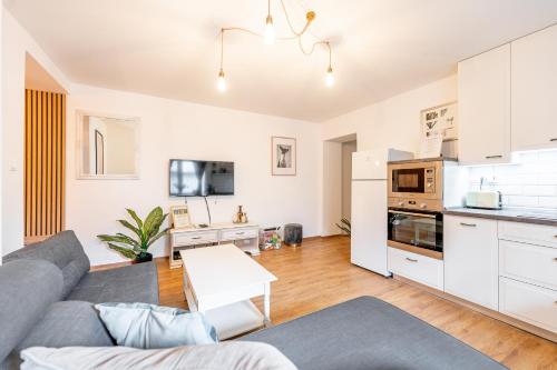 Η κουζίνα ή μικρή κουζίνα στο Blizko Stanice Apartment Košice Center