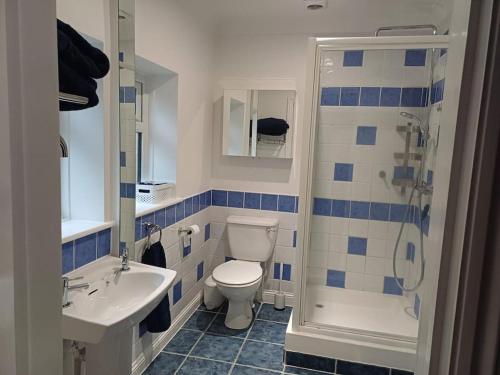 Ένα μπάνιο στο The Conifers 3 Room Small but Stylish Self Catering Bedsit Flat in Nature Reserve Free Eden taxi b4 9pm no lounge