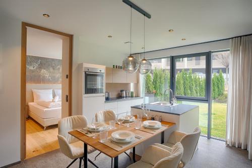 Kuchyň nebo kuchyňský kout v ubytování Apartment Hortensie - Alpstay