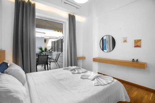 Un pat sau paturi într-o cameră la Apartment Arancione