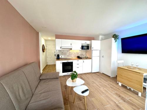 Η κουζίνα ή μικρή κουζίνα στο Casita de Lea