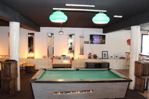 a billiard room with a pool table in it at Clos De La Vaupalière - Rouen in La Vaupalière