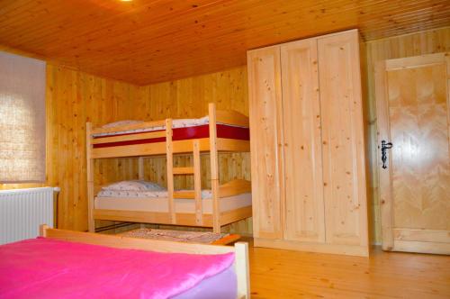Postel nebo postele na pokoji v ubytování Brunarica Petric - Bela krajina - Komarna vas - Smučišče Gače - Semič