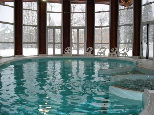 Piscina a Le Cosy Fleuri, vue sur la montagne avec velux o a prop