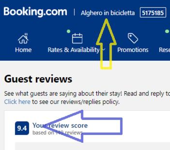 a screenshot of a guest reviews page on a website at Alghero in bicicletta in Alghero