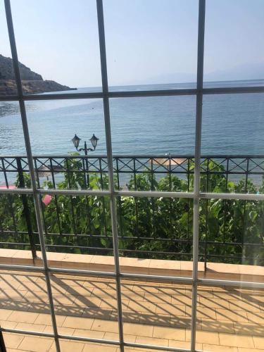 a view of the ocean from a ship at Studios on the beach in Galaxidi