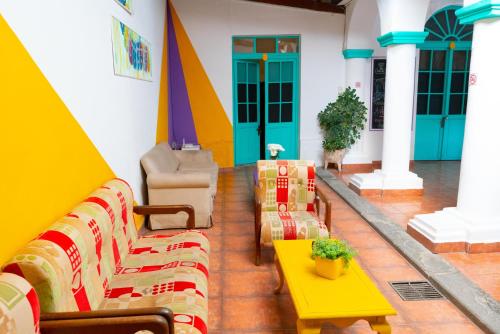 Χώρος καθιστικού στο Casa Blanca Hostel