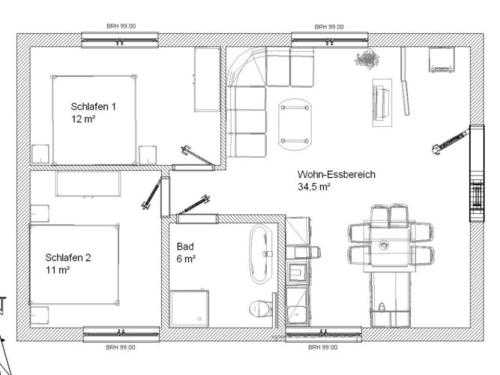 Plan de l'établissement Holiday Apartment Fewo II Fig View