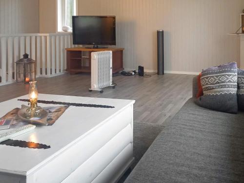 TV a/nebo společenská místnost v ubytování Holiday home Melfjordbotn