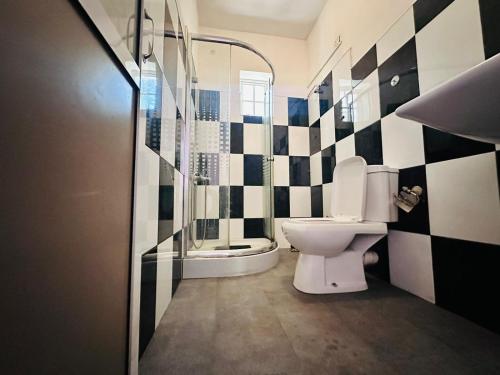 un bagno con wc e doccia di Lakeside Cottage by Clover a Nuwara Eliya
